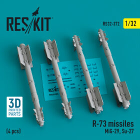 Reskit R-73 missiles (4 pcs) (3D Printed) (1/32) RS32-0372