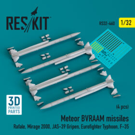 Reskit Meteor BVRAAM missiles (4 pcs) (3D Printed) (1/32) RS32-0460