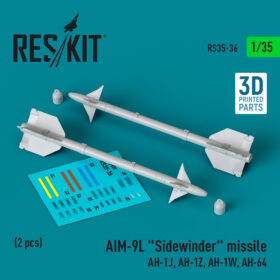 Reskit AIM-9L "Sidewinder" missile (2pcs) (3D Printed) (1/35) RS35-0036