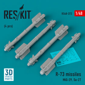 Reskit R-73 missiles (4 pcs) (3D Printed) (1/48) RS48-0372