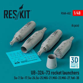 Reskit UB-32A-73 rocket launchers (4 pcs) (3D Printed) (1/48) RS48-0452