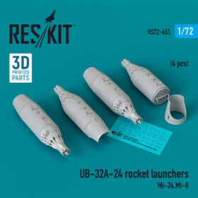 Reskit UB-32A-24 rocket launchers (4 pcs) (3D Printed) (1/72) RS72-0453