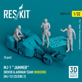 Reskit MJ-1 "Jammer" Driver & airman team (Modern) (MJ-1C) (scene 2) (3 pcs) (3D Printed) (1/32) RSF32-0041