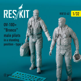 Reskit OV-10D+ "Bronco" male pilots (in a standing position - type 1) (2 pcs) (3D Printed) (1/32) RSF32-0042