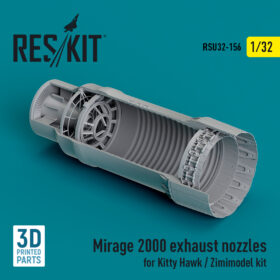 Reskit Mirage 2000 exhaust nozzle for Kitty Hawk / Zimimodel kit (3D Printed) RSU32-0156