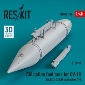 Reskit 230 gallon centerline fuel tank for OV-10 (A,B,C) (1 pcs) (3D Printed) (1/48) RSU48-0359