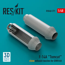 Reskit F-14A "Tomcat" close exhaust nozzles for GWH kit (3D Printed) RSU48-0371