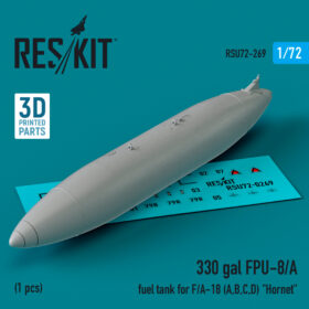 Reskit 330 gal FPU-8/A fuel tank for F/A-18 (A,B,C,D) "Hornet" (3D printed) (1/72) RSU72-0269