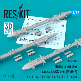 ResKit 1/72 Multiple ejector racks A/A37B-6 (MER-7) (3 pcs) RS72-0341