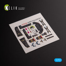 Kelik AVRO VULCAN B.2 Front cockpit - interior 3D decals for Airfix kit (1/72) K72135