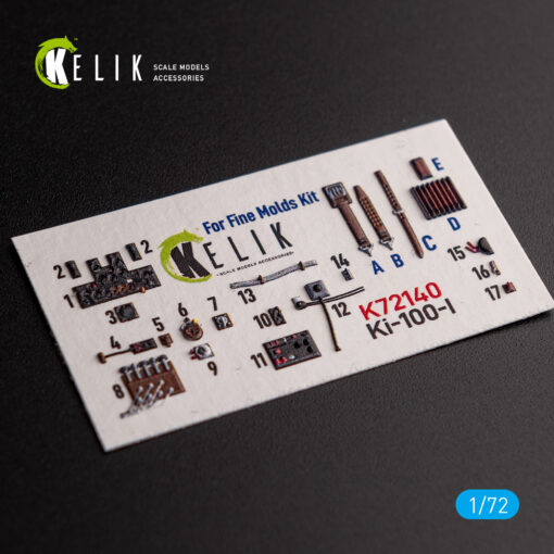 Kelik Ki-100-I - interior 3D decals for FineMolds kit (1/72) K72140