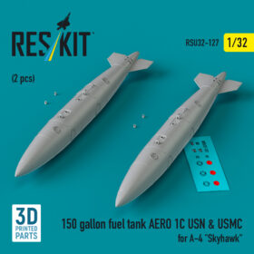 Reskit 150 gallon fuel tank AERO 1C USN & USMC for A-4 "Skyhawk" (2 pcs) (1/32) RSU32-0127