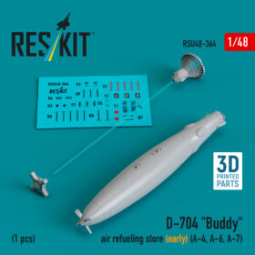 Reskit D-704 "Buddy" air refueling store (early) (A-4, A-6, A-7) (3D Printed) (1/48) RSU48-0364