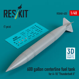 Reskit 600 gallon centerline fuel tank for A-10 "Thunderbolt II" (1 pcs) (1/48) RSU48-0425