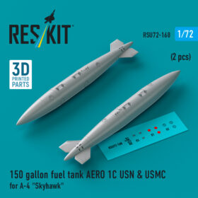 Reskit 150 gallon fuel tank AERO 1C USN & USMC (2 pcs) for A-4 "Skyhawk" (1/72) RSU72-0168