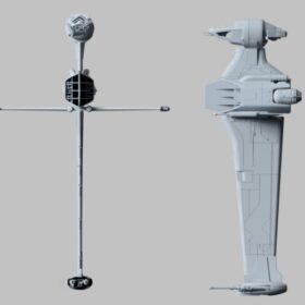 Resistance B-Wing 1/32 STL Files for Printing