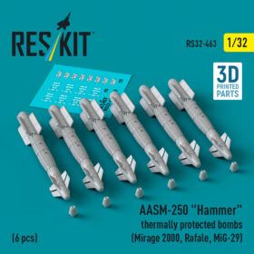 Reskit AASM-250 "Hammer" thermally protected bombs (6 pcs) (3D Printed) (1/32) RS32-0463