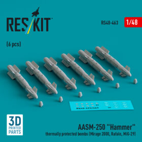 Reskit AASM-250 "Hammer" thermally protected bombs (6 pcs) (3D Printed) (1/48) RS48-0463