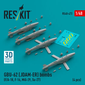 Reskit GBU-62 (JDAM-ER) bombs (F/A-18, F-16, MiG-29, Su-27) (3D Printed) (1/48) RS48-0472