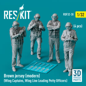 Reskit Brown jersey (modern) (Wing Captains, Wing Line Leading Petty Officers) (4 pcs) (3D Printed) (1/32)