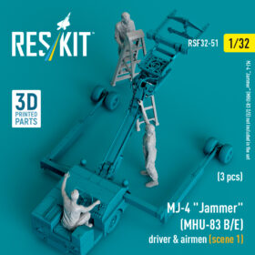 Reskit MJ-4 "Jammer" (MHU-83 B/E) driver & airmen (3 pcs) (3D Printed) (1/32)