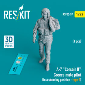 Reskit A-7 "Corsair II" Greece male pilot (in a standing position - type 2) (3D Printed) (1/32)