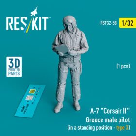 Reskit A-7 "Corsair II" Greece male pilot (in a standing position - type 3) (3D Printed) (1/32)