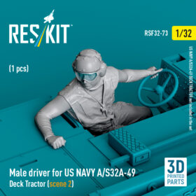Reskit Male driver for US NAVY A/S32A-49 Deck Tractor (scene 2) (3D Printed) (1/32)