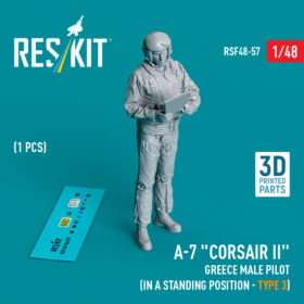Reskit A-7 "Corsair II" Greece male pilot (in a standing position - type 3) (3D Printed) (1/48)
