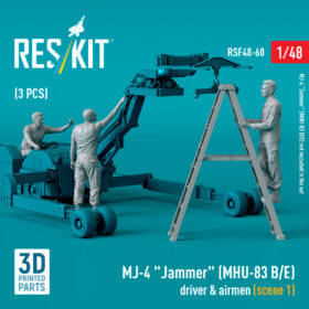 Reskit MJ-4 "Jammer" (MHU-83 B/E) driver & airmen (3 pcs) (3D Printed) (1/48)