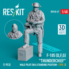 Reskit F-105 (D,F,G) "Thunderchief" male pilot (1 pcs) (3D Printed) (1/48)