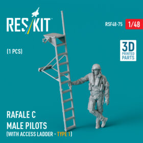Reskit Rafale C male pilot (with access ladder - type 1) (3D Printed) (1/48)
