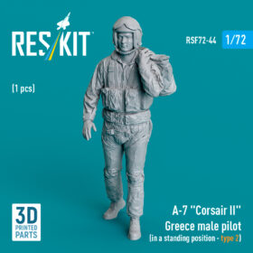 Reskit A-7 "Corsair II" Greece male pilot (in a standing position - type 2) (3D Printed) (1/72)
