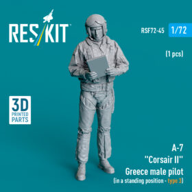 Reskit A-7 "Corsair II" Greece male pilot (in a standing position - type 3) (3D Printed) (1/72)