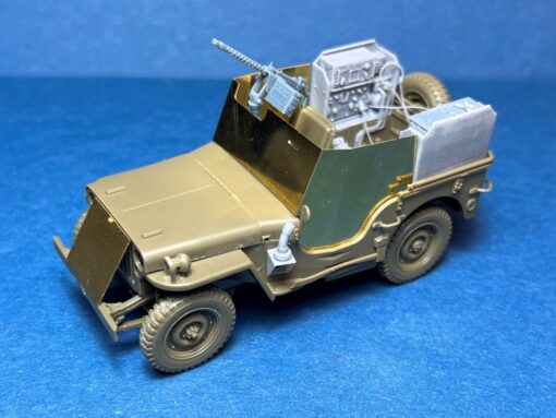 Minor 1/35 Armoured Jeep with U.S. WWII SCR-193 radio set & M1919 .30 cal gun (3D printed & photoetched parts  for Tamiya & Meng kits