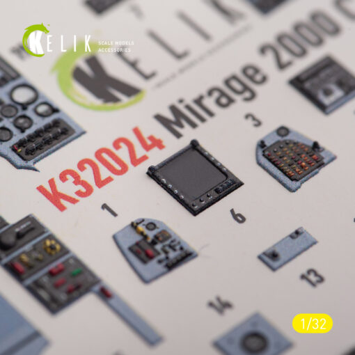 Kelik Mirage 2000C - interior 3D decals for Kitty Hawk/Zimi models kit (1/32) K32024 - Image 7