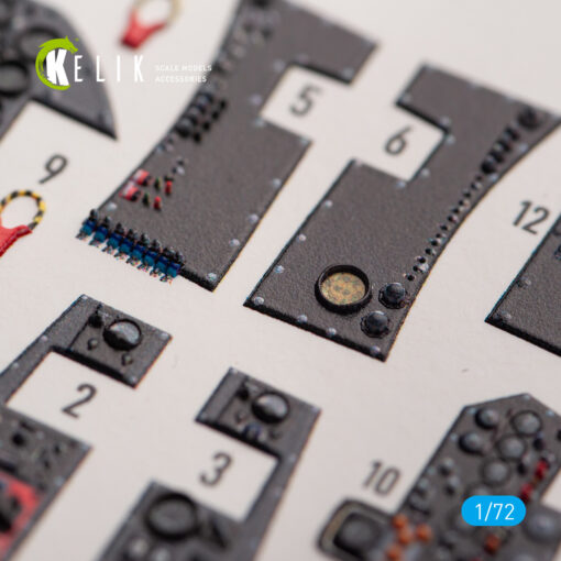 Kelik Vickers Valiant B(PR)K.1 front cockpit - interior 3D decals for Airfix kit (1/72) K72148 - Image 7
