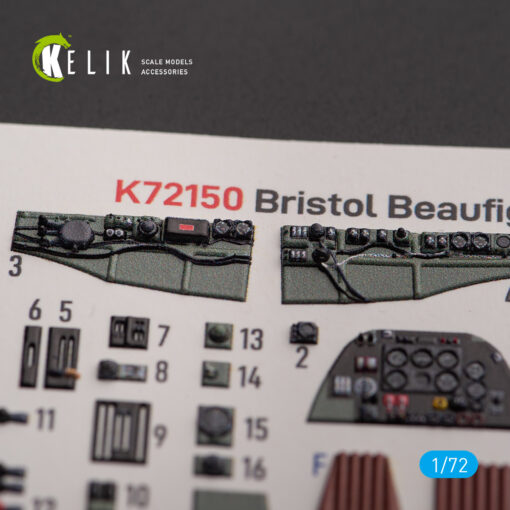 Kelik Bristol Beauhfighter TF.X - interior 3D decals for Airfix kit (1/72) K72150 - Image 3