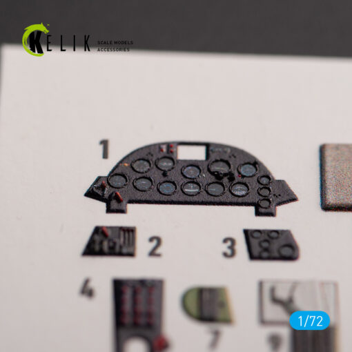 Kelik F4U-1A Corsair - interior 3D decals for Tamiya kit (1/72) K72155 - Image 2