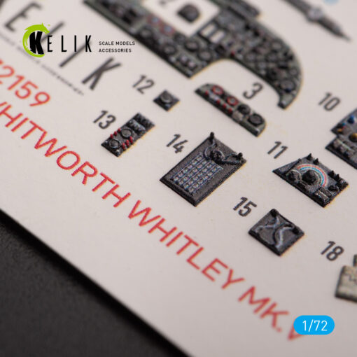 Kelik ARMSTRONG WHITWORTH WHITLEY MK.V - interior 3D decals for Airfix kit (1/72) K72159 - Image 4