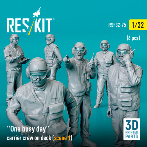 Reskit "One busy day" carrier crew on deck (scene 1) (3D Printed) (1/32) - Image 2