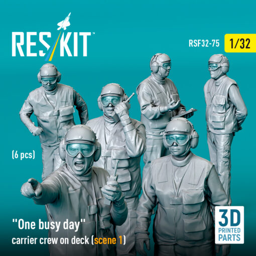 Reskit "One busy day" carrier crew on deck (scene 1) (3D Printed) (1/32) - Image 3