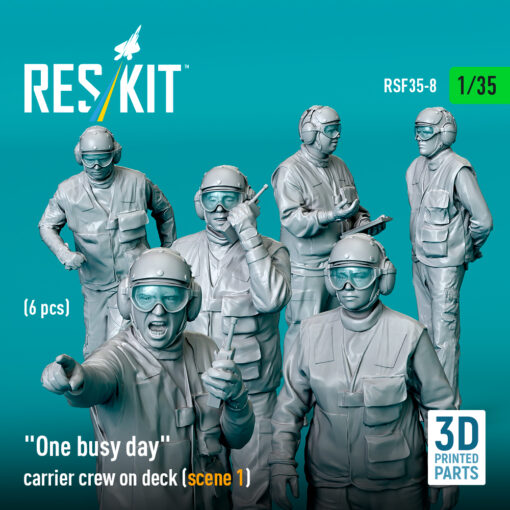 Reskit "One busy day" carrier crew on deck (scene 1) (6 pcs) (3D Printed) (1/35) - Image 3