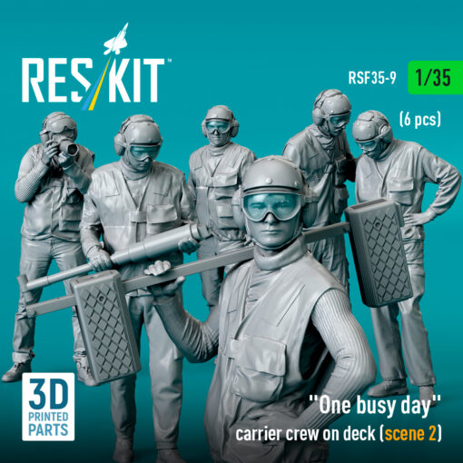 Reskit "One busy day" carrier crew on deck (scene 2) (6 pcs) (3D Printed) (1/35) - Image 4