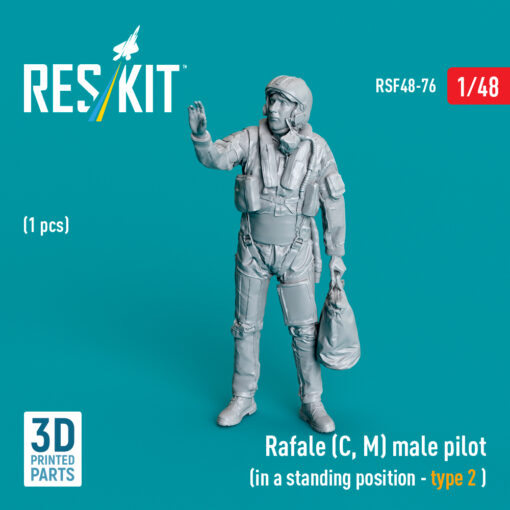 Reskit Rafale (C, M) male pilot (1 pcs) (3D Printed) (1/48)