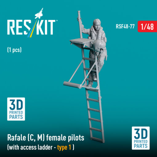 Reskit Rafale (C, M) female pilot (1 pcs) (3D Printed) (1/48) - Image 2