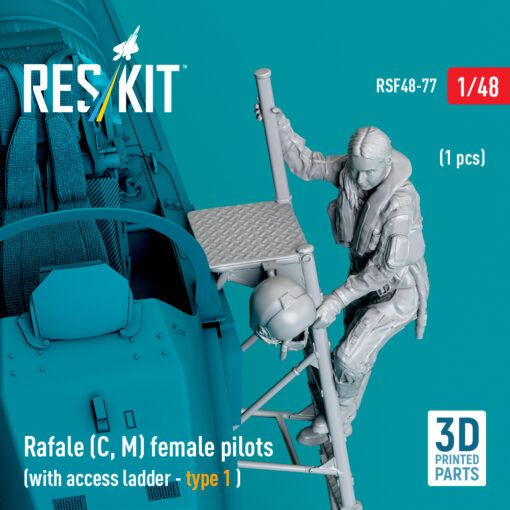 Reskit Rafale (C, M) female pilot (1 pcs) (3D Printed) (1/48)