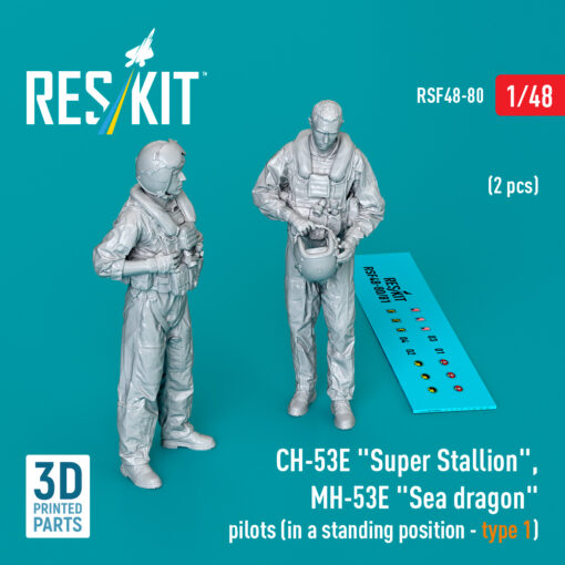 Reskit CH-53E "Super Stallion", MH-53E "Sea dragon" pilots (in a standing position - type 1) (3D Printed) (1/48)