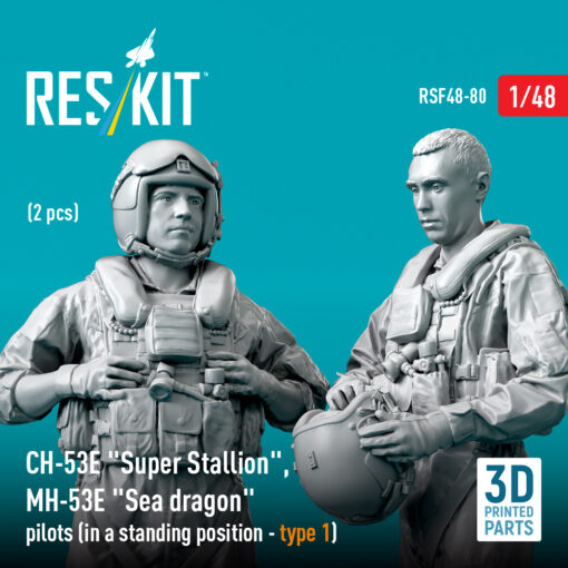 Reskit CH-53E "Super Stallion", MH-53E "Sea dragon" pilots (in a standing position - type 1) (3D Printed) (1/48) - Image 2