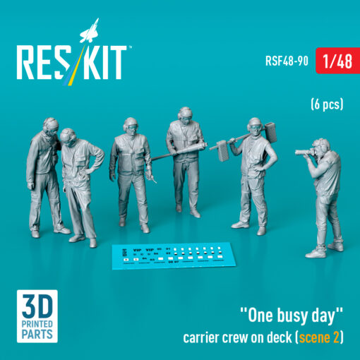 Reskit "One busy day" carrier crew on deck (scene 2) (3D Printed) (1/48)